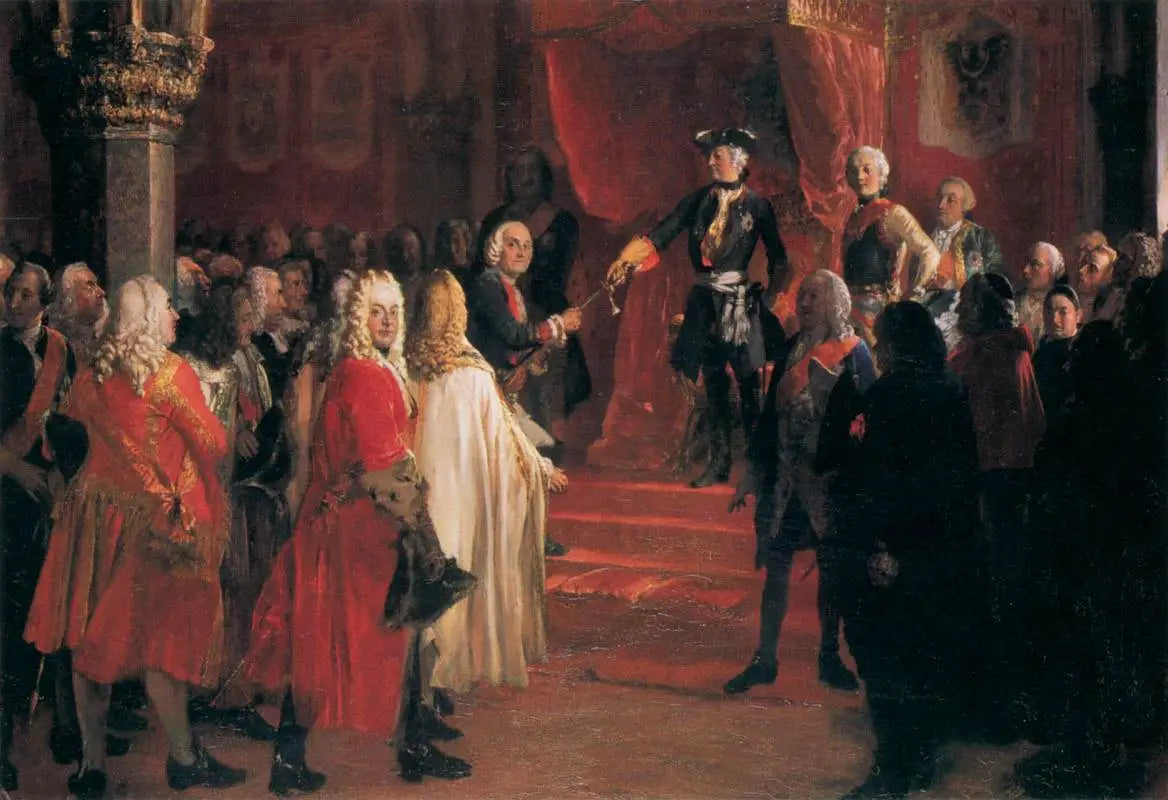 L’allégeance de la Diète de Silésie devant Frédéric II à Breslau - Adolph von Menzel - Alpha Reproduction