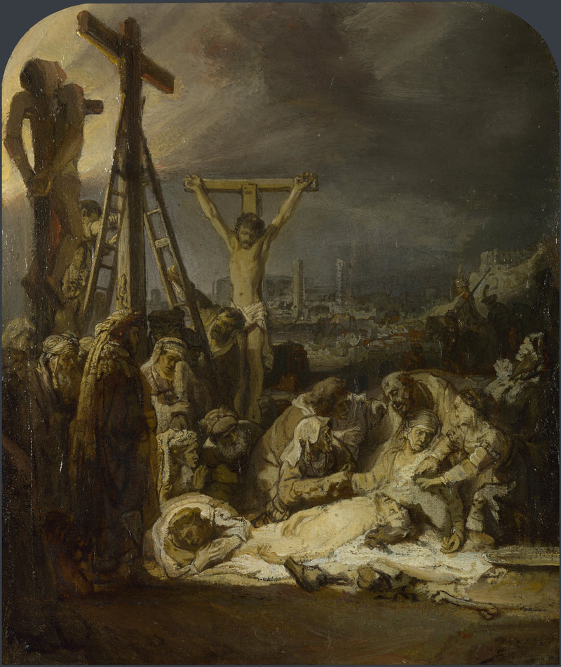 Lamentacja nad ciałem zmarłego Chrystusa - Rembrandt