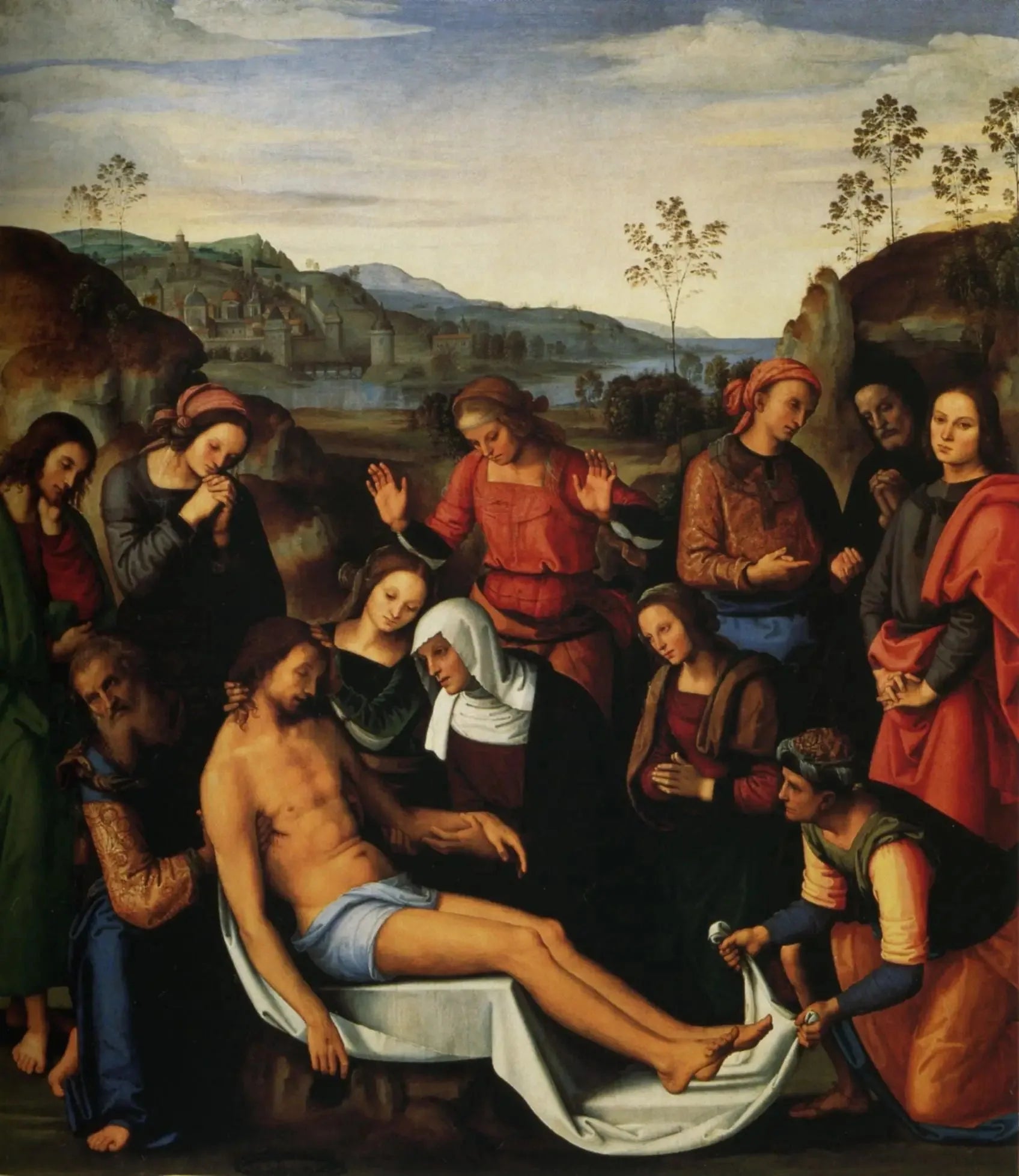 Lamentation du Christ - Pietro Perugino image 1 reproduction artisanale de tableau
