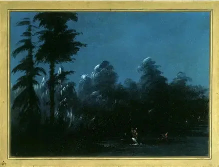 Lancer przy świetle księżyca - Chaco - George Catlin