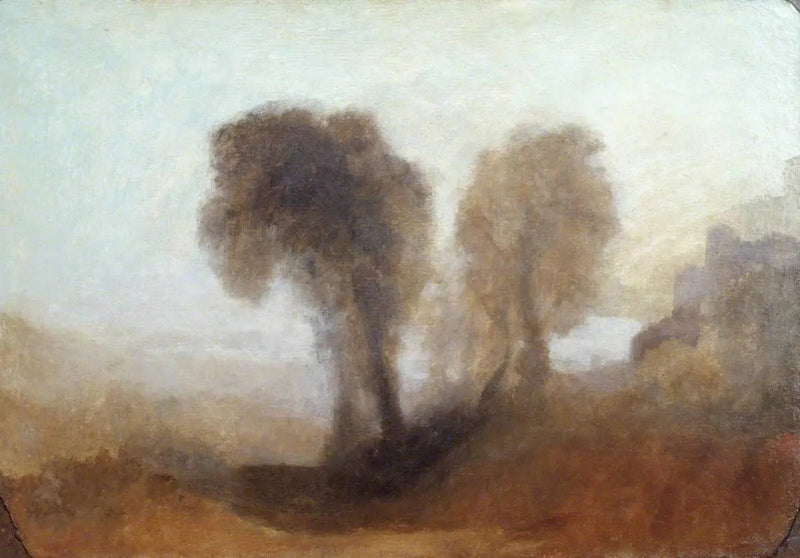 Krajobraz z drzewami i zamkiem - J. M. W. Turner