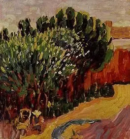 Pejzaż z Caranteque z kobietą - Aleksiej von Jawlensky