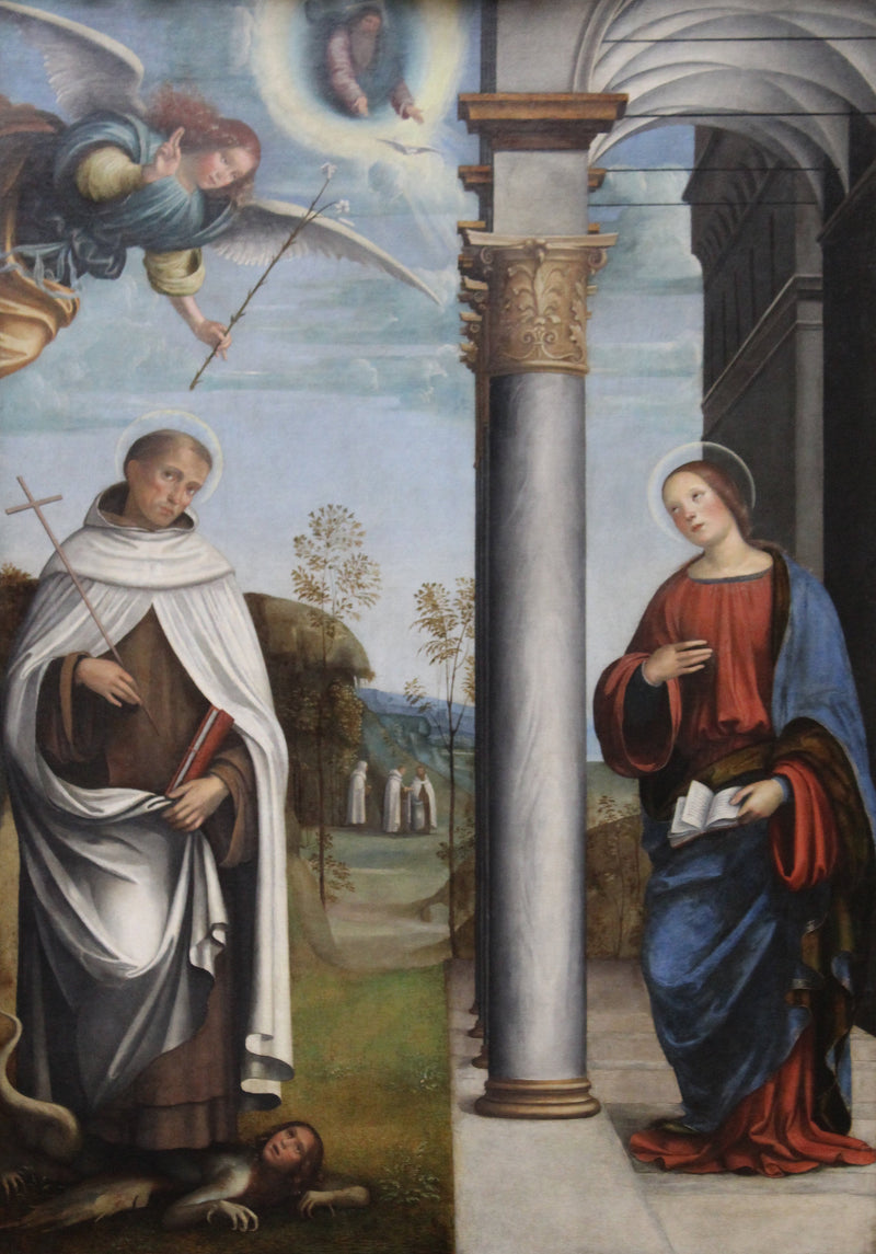 Zwiastowanie z świętym Albertem karmelitą - Francesco Francia