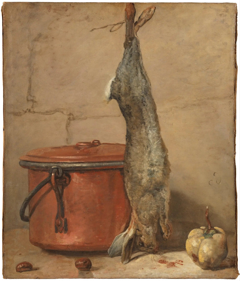 Królik i garnek z miedzi - Jean Simeón Chardin