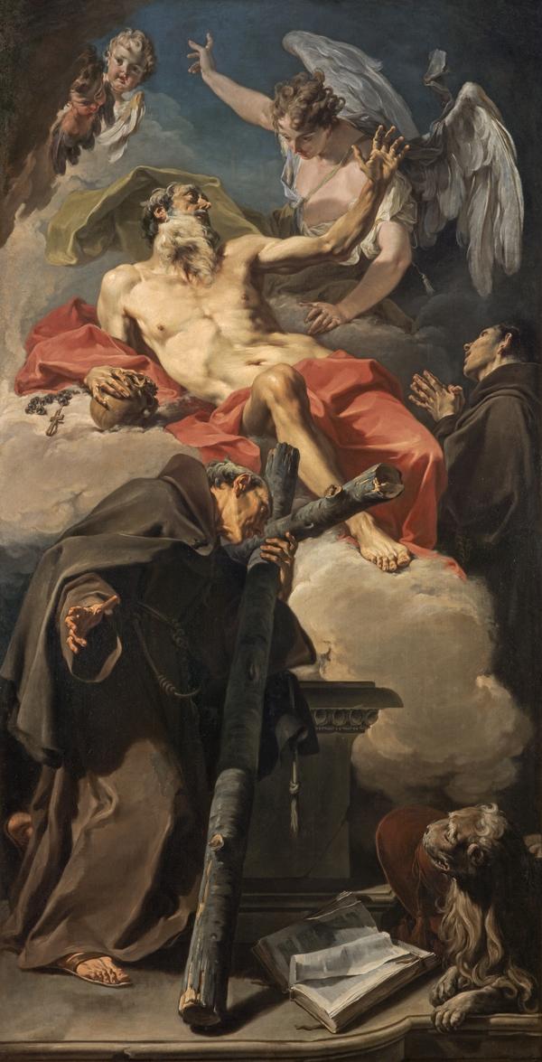 L’apothéose de saint Jérôme avec saint Pierre d’Alcántara et Antonino da Patti - Giovanni Battista Pittoni - Alpha