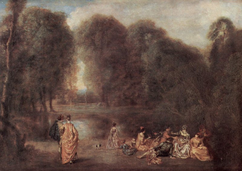Zgromadzenie w parku - Antoine Watteau