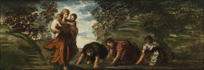 Latone przemieniający mieszkańców Lidy w żaby - Jacopo Tintoretto