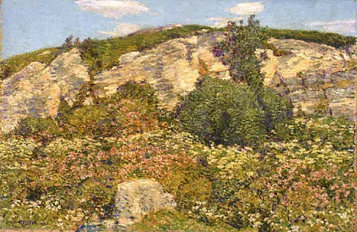 Laurier na gzymsach - Childe Hassam