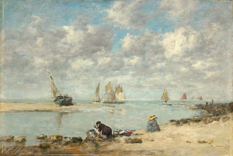 Praczka w pobliżu Trouville - Eugène Boudin