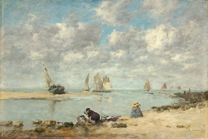 Praczka w pobliżu Trouville - Eugène Boudin