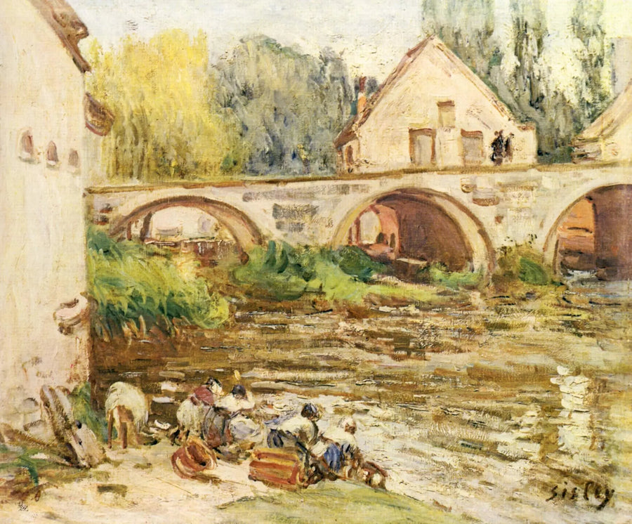 Praczki w Moret - Alfred Sisley