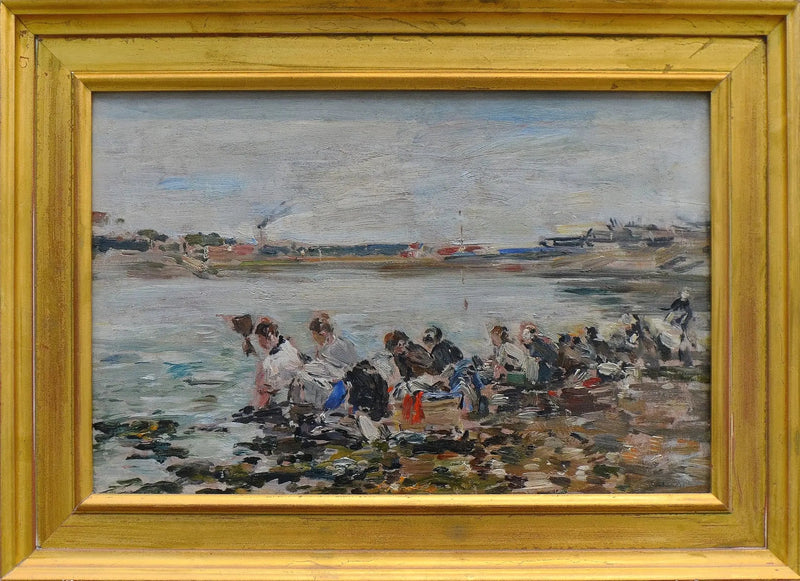 Praczki na Touques - Eugène Boudin