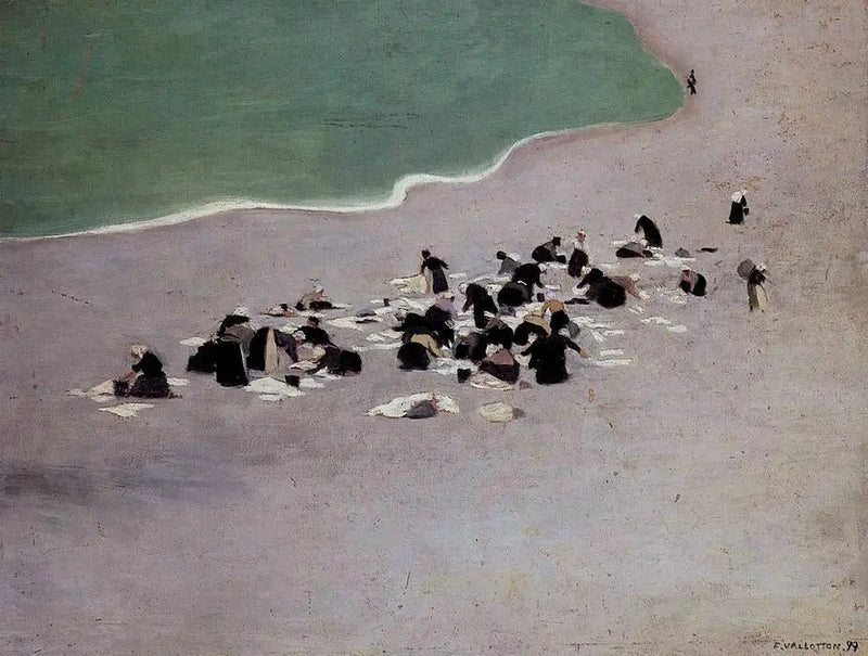 Pralki w Étretat - Félix Vallotton