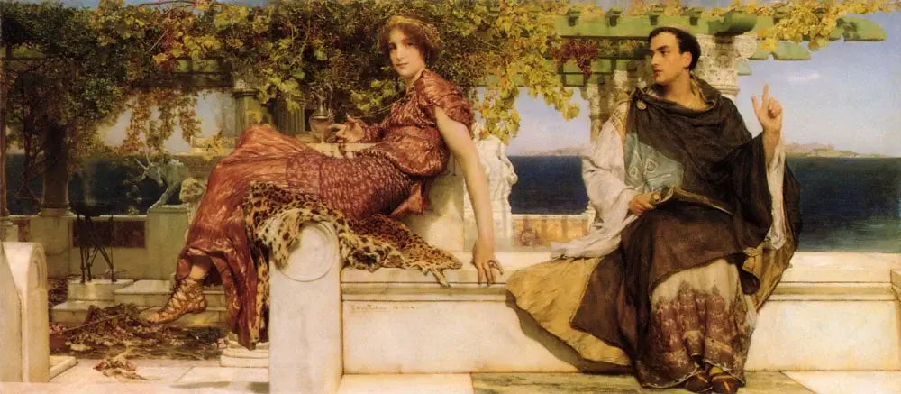 La Conversion de sainte Paule par saint Jérôme, peinture de Lawrence Alma-Tadema