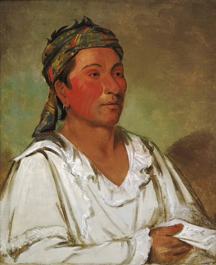 Lay-lóo-ah-pee-ái-shee-kaw, zioło, krzew i kwiat, półcywilizowany - George Catlin