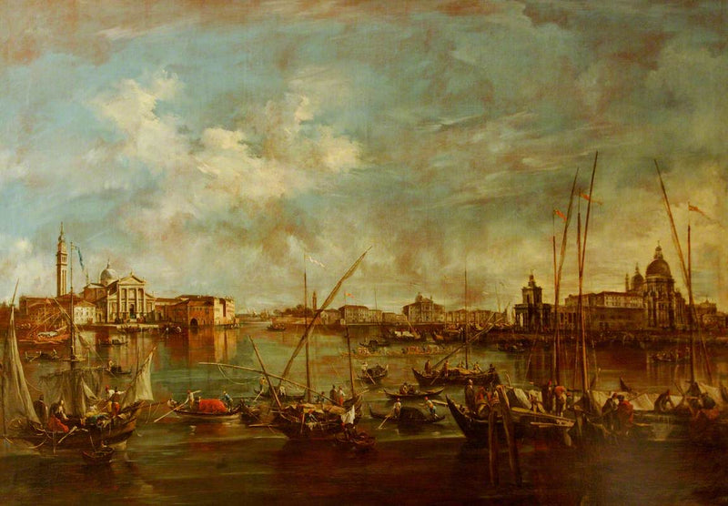 Bacino di San Marco z kościołami San Giorgio Maggiore i Santa Maria della Salute, Wenecja - Francesco Guardi