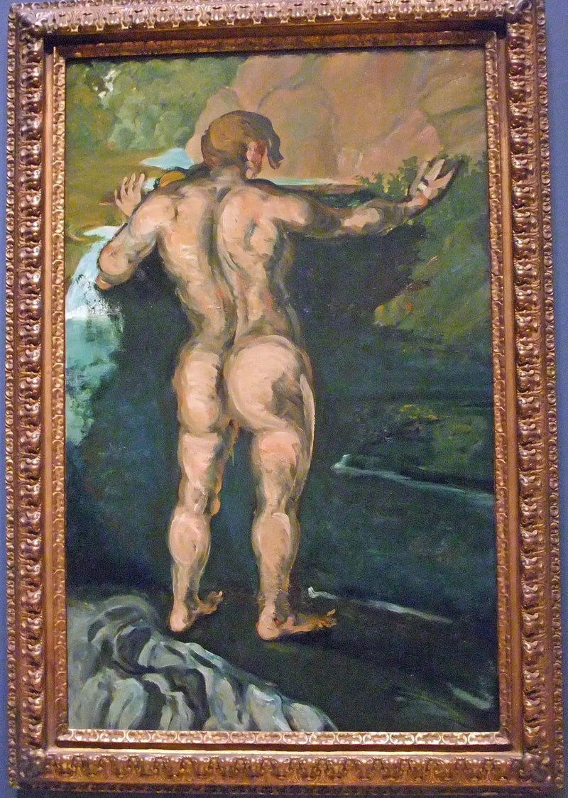 Kąpiący się przy skale - Paul Cézanne