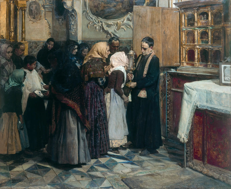Całus przy relikwii - Joaquín Sorolla