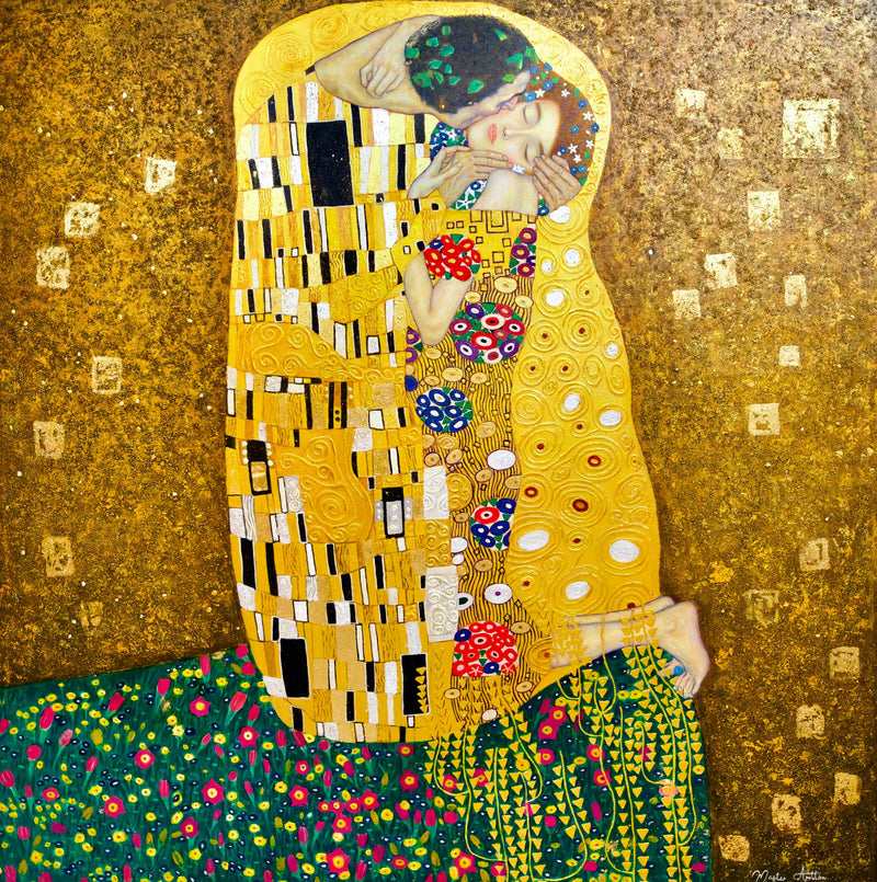 Le Baiser Réimaginé par Master Apollon | 200x200cm
