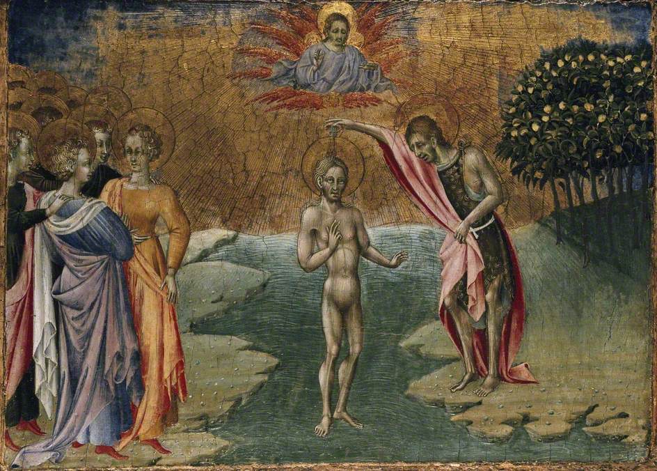 Le baptême du Christ - Giovanni di Paolo image 1 reproduction d’œuvre d’art à l’huile