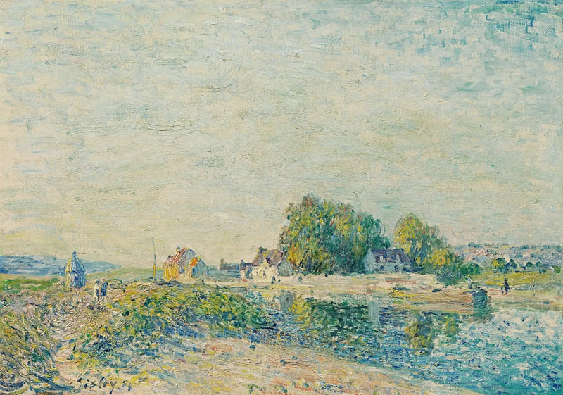Zapora kanału Loing w Saint-Mammès - Alfred Sisley