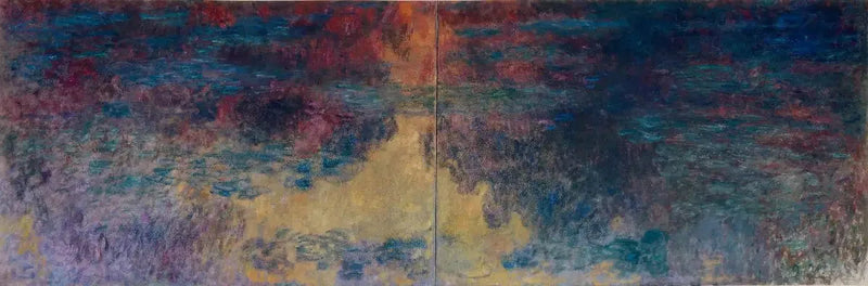 Staw z nenufarami, wieczorem - Claude Monet