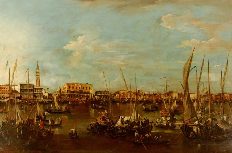 Basen św. Marka z molo i pałacem Dożów, Wenecja - Francesco Guardi