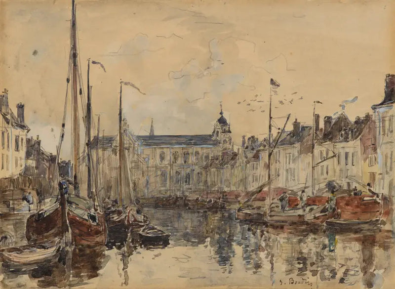 Basen handlowy w Brukseli - Eugène Boudin