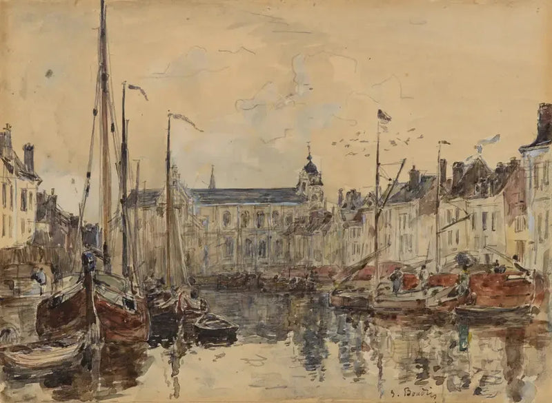 Basen handlowy w Brukseli - Eugène Boudin