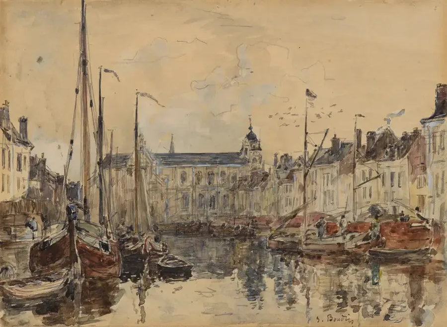 Basen handlowy w Brukseli - Eugène Boudin
