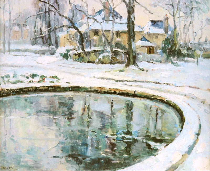 Basen, śnieg - Robert Antoine Pinchon