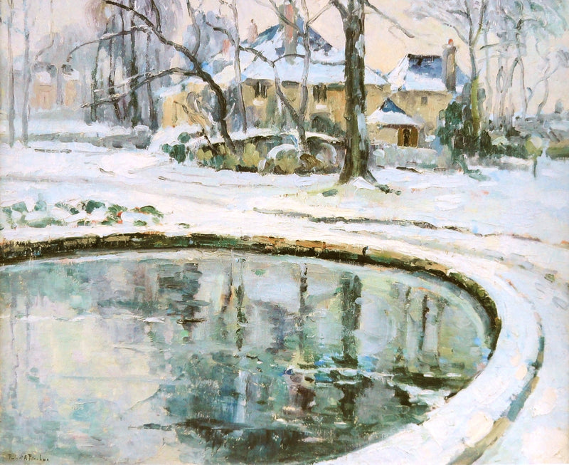 Basen, śnieg - Robert Antoine Pinchon