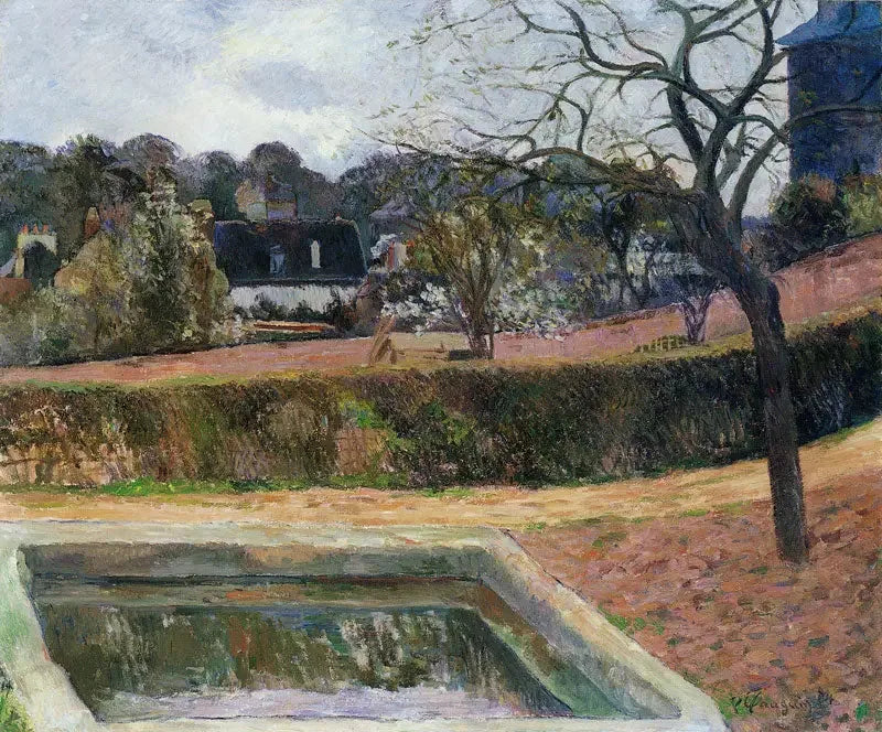 Le Bassin, ou Le Bassin carré - Paul Gauguin image 1 tableau peint à l’huile sur toile