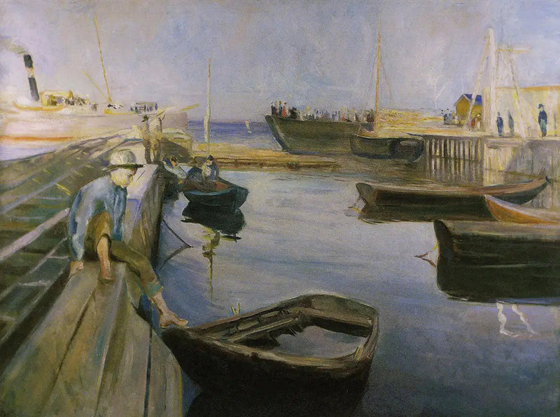 Parowiec przybywa - Edvard Munch