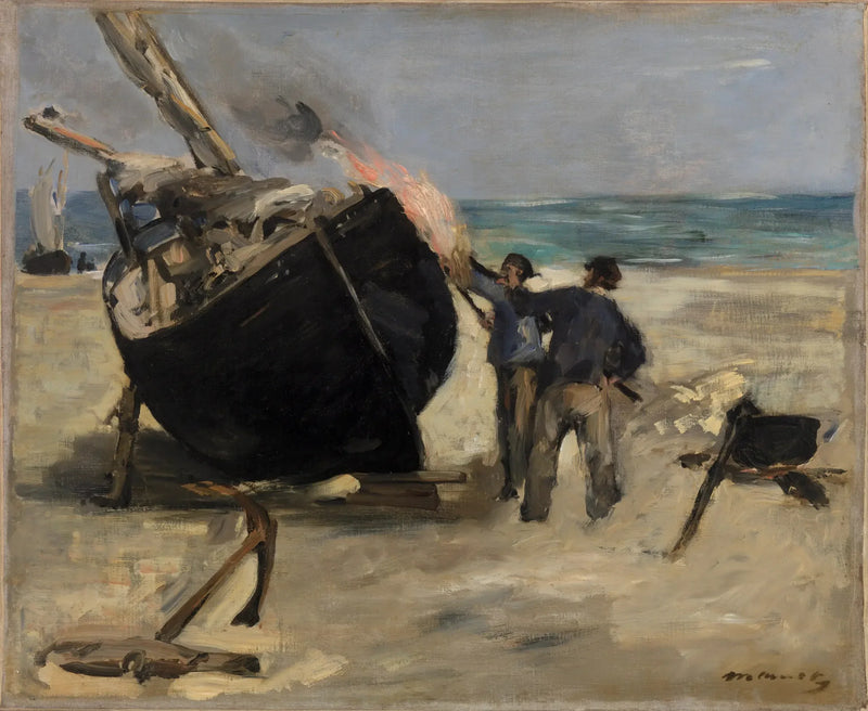 Łódź pokryta smołą - Édouard Manet