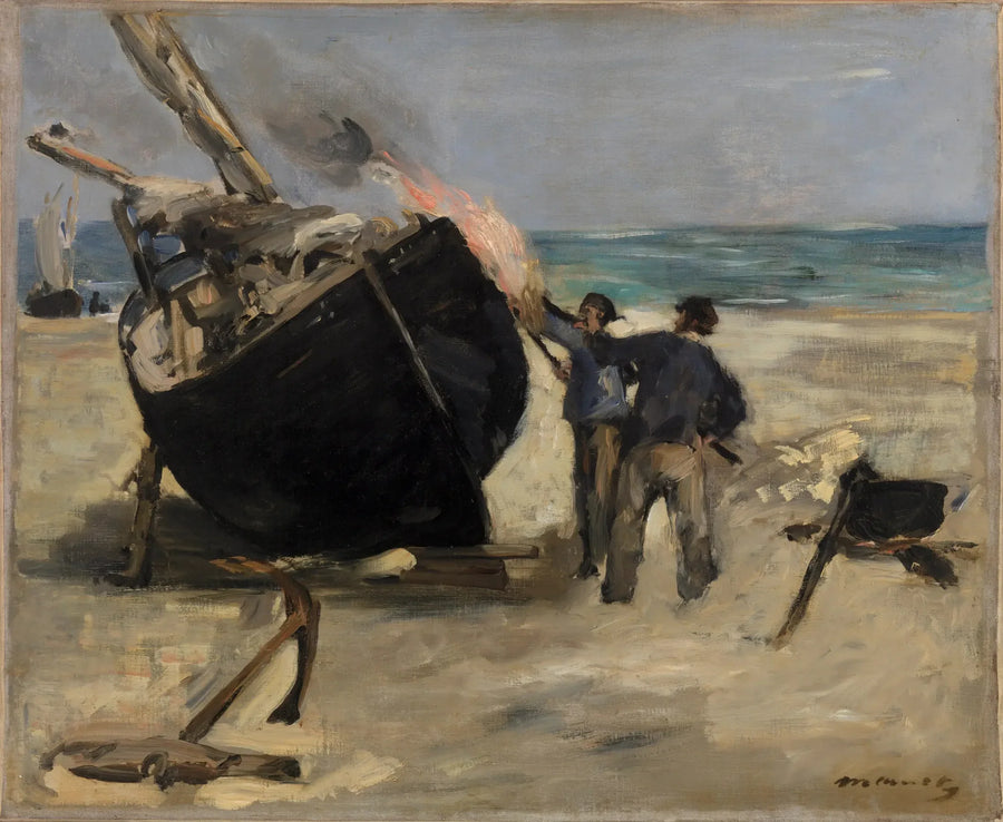 Łódź pokryta smołą - Édouard Manet