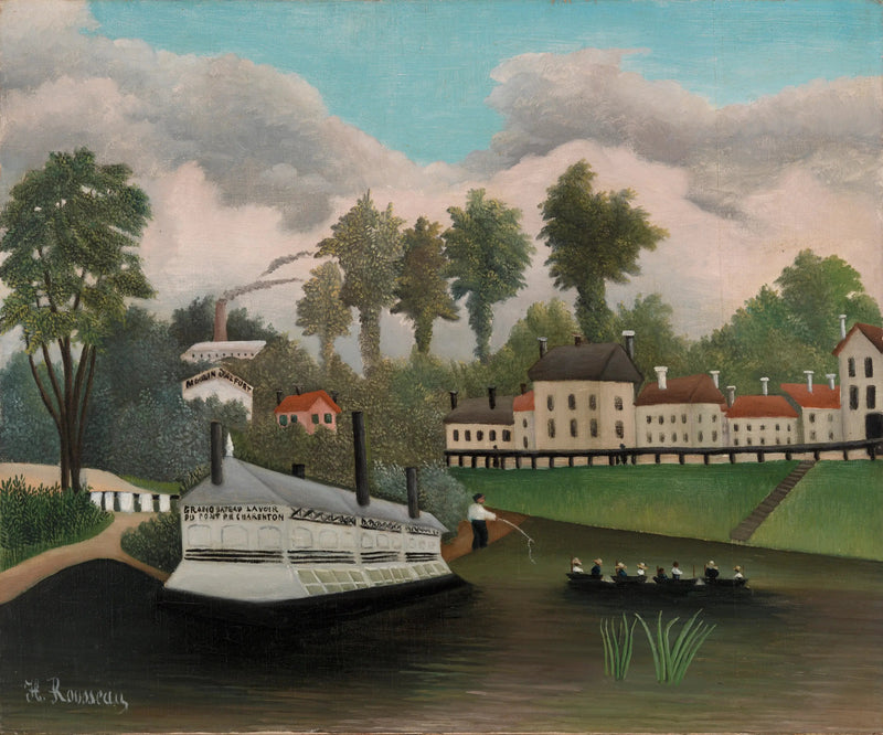 Łódka na moście Charenton - Henri Rousseau