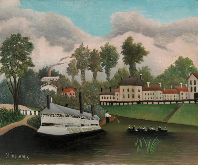 Łódka na moście Charenton - Henri Rousseau