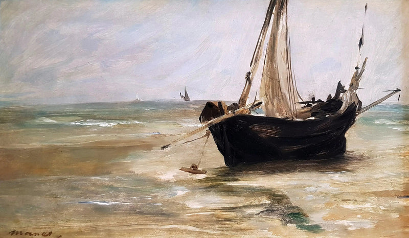 Czarny statek w Berck - Édouard Manet