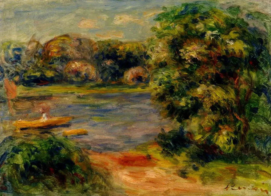 Łódź na jeziorze - Pierre-Auguste Renoir
