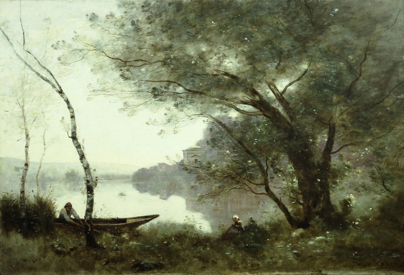 Łódźka z Mortefontaine - Jean-Baptiste Camille Corot