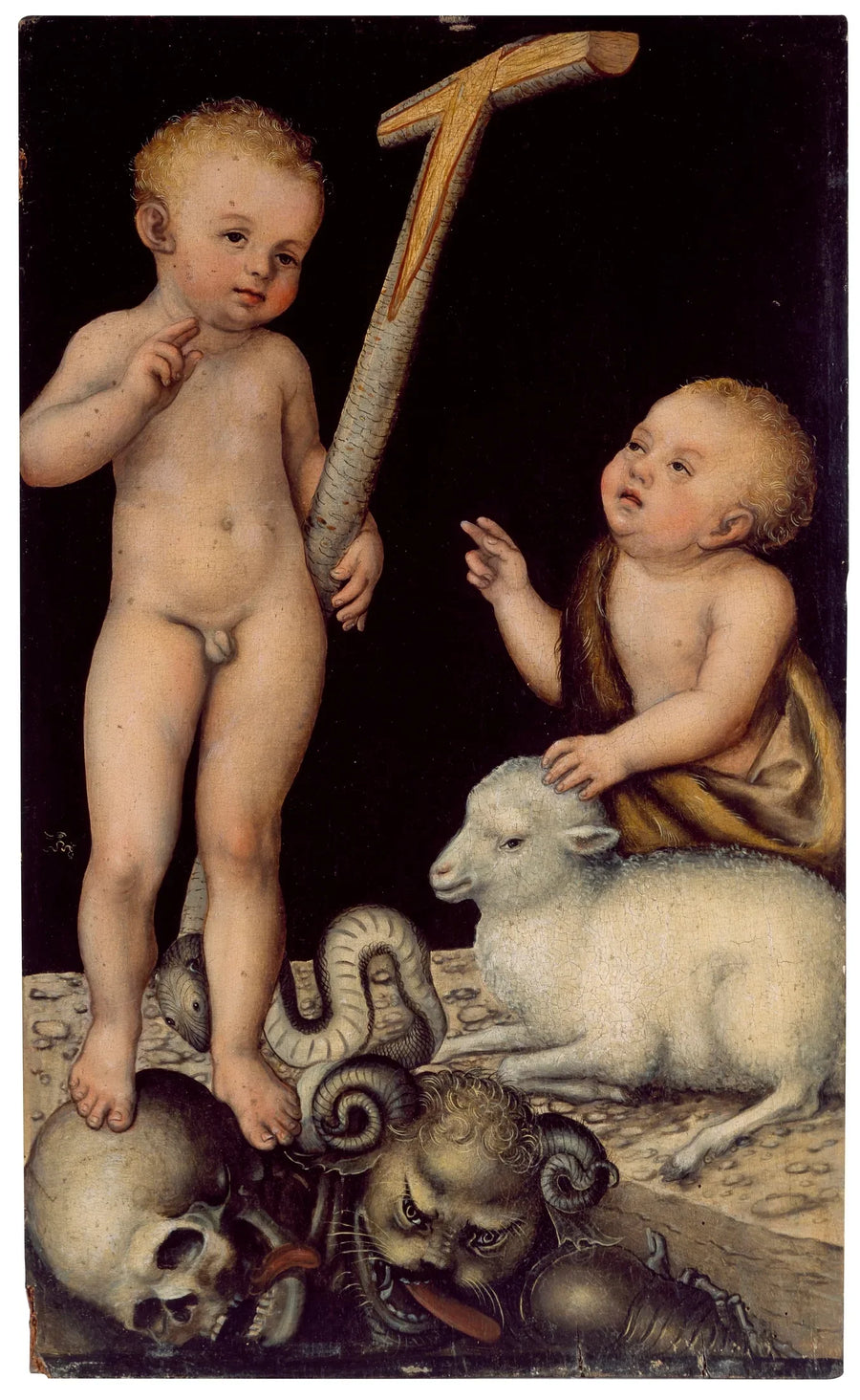 Ukochane Dzieciątko Jezus przez Jana Chrzciciela - Lucas Cranach Starszy