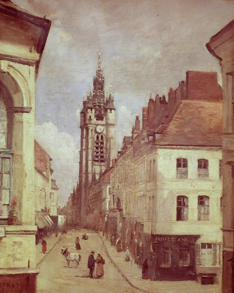 Dzwonnica w Douai - Jean-Baptiste Camille Corot