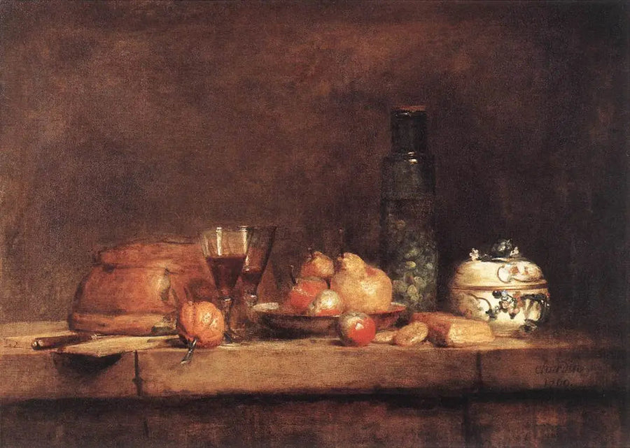 Słoik z oliwkami - Jean Simeón Chardin