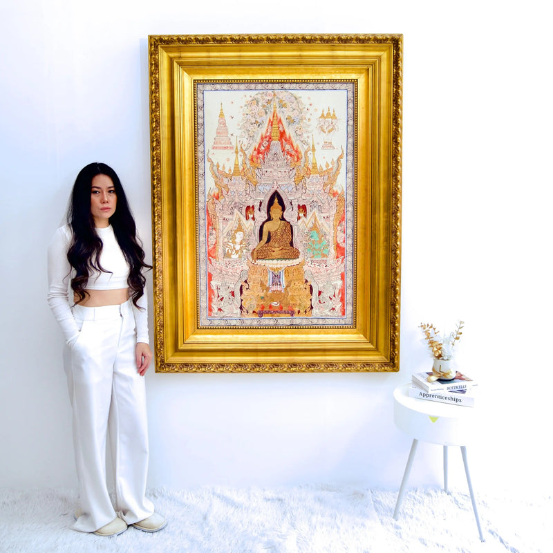 Biały Budda | 70x105cm