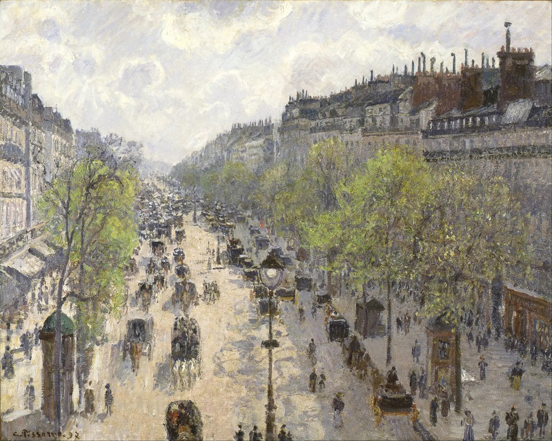 Bulwar Montmartre, wiosenne przedpołudnie - Camille Pissarro