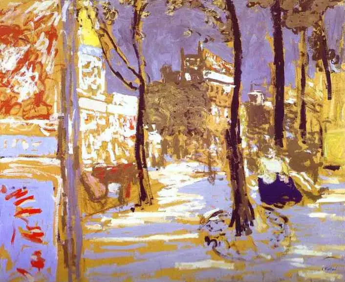 Le Boulevard des Battignolles - Édouard Vuillard image 1 copie de tableau peinte à la main