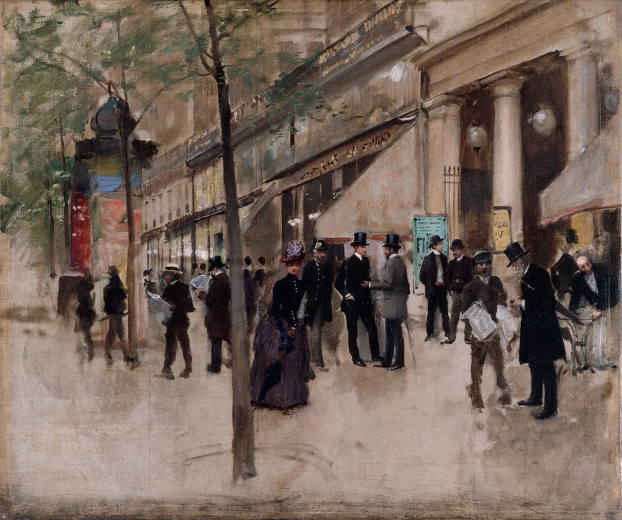 Bulwar Montmartre, przed teatrem Variétés, po południu - Jean Béroud