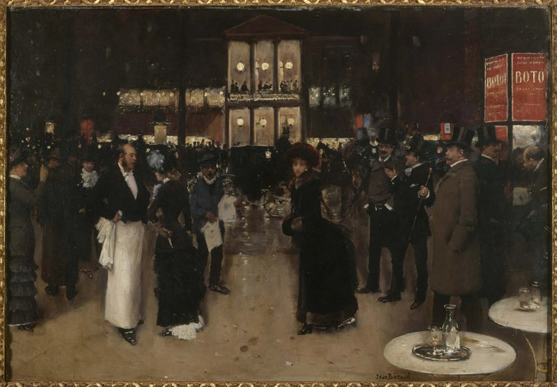 Bulwar Montmartre, nocą, przed teatrem Variétés - Jean Béraud