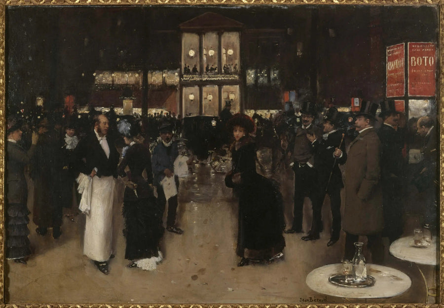 Bulwar Montmartre, nocą, przed teatrem Variétés - Jean Béraud